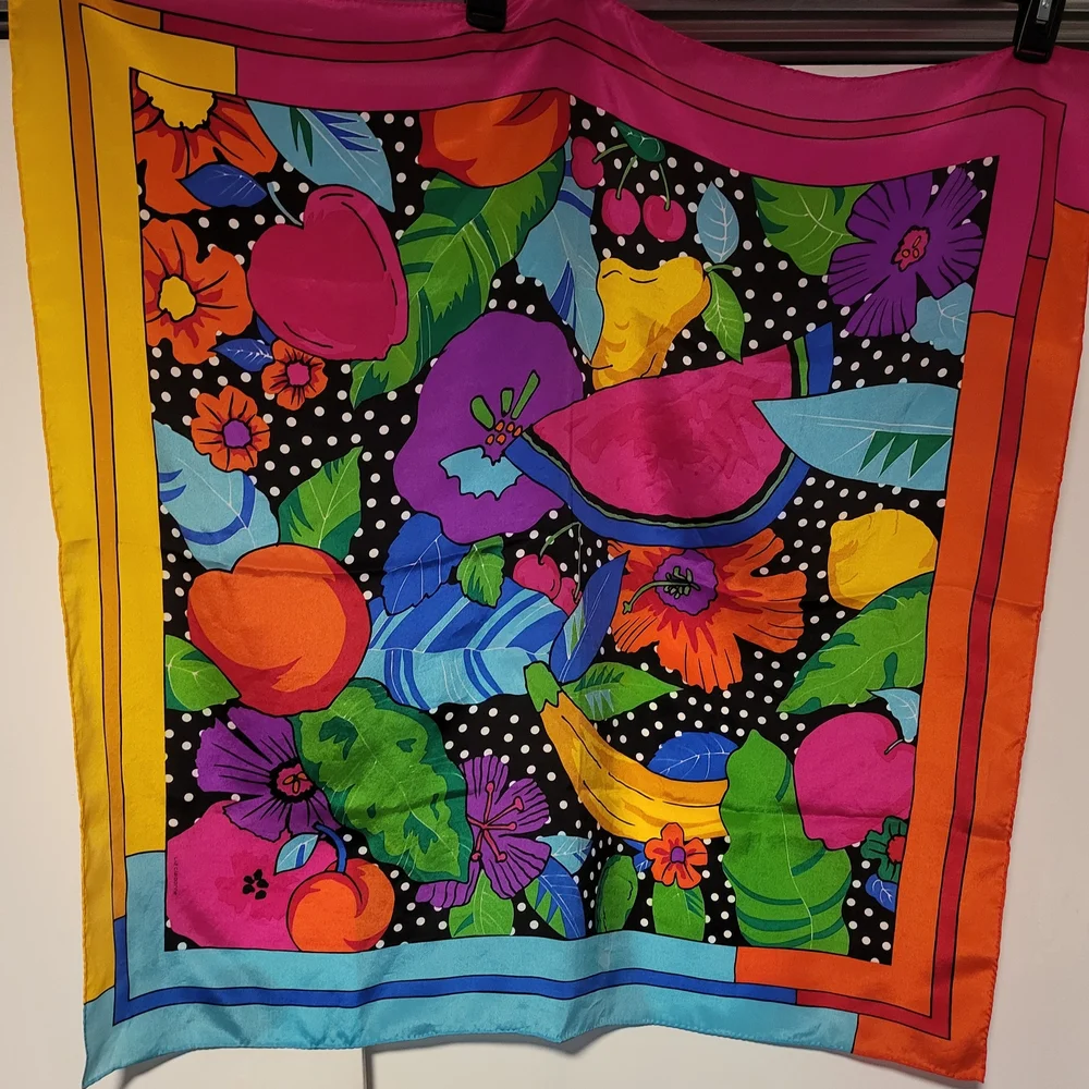 Liz Claiborne Pink, Yellow, and Blue Scarf